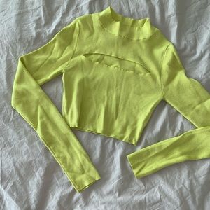 Neon green crop top